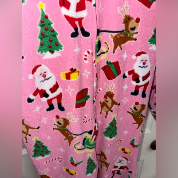 Pink Holiday Onsie Pajama - Picture 3 of 6